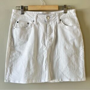 Calvin Klein White Denim Mini Skirt-S/M- western coastal cowgirl Y2K festival